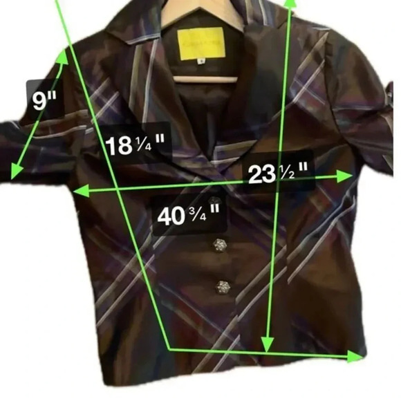 Flores & Flores Brown Button Down Jacket Size 8 - Picture 5 of 5